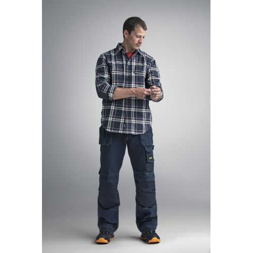 3215 Pantalones largos de trabajo algodón Comfort bolsillos flotantes Azul marino